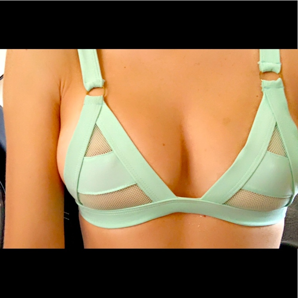 Mint Mesh Bikini Top
